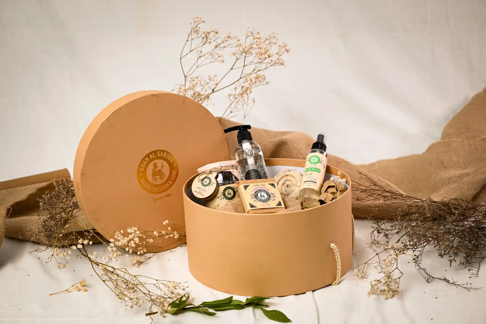 Large Round Box – Beige